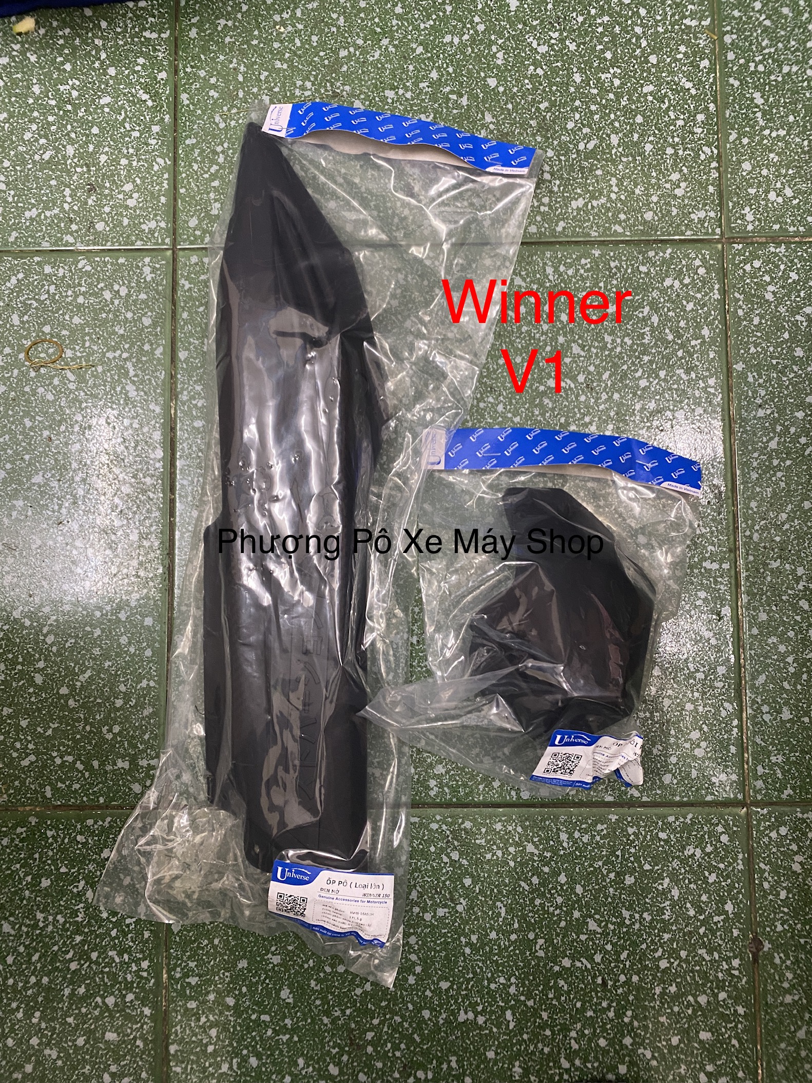 Ốp pô ốp đuôi pô NHỰA dẻo ABS đen mờ chống nóng dành cho Winner V1/ Winner X/ Exciter 150