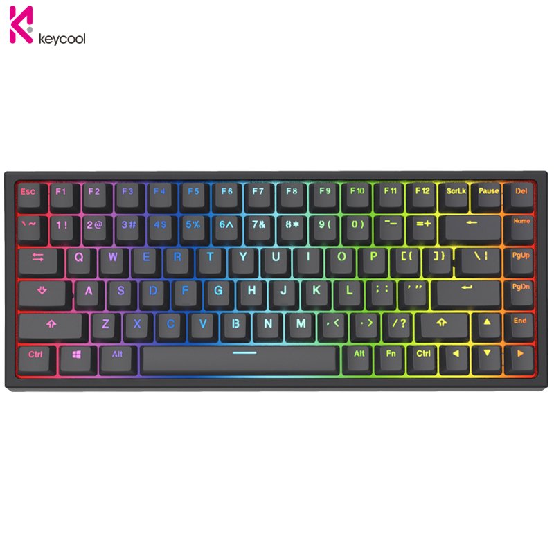 Bàn phím cơ Keyool KC84 B12-C RGB BLACKLIT BLUETOOTH - Hàng chính hãng