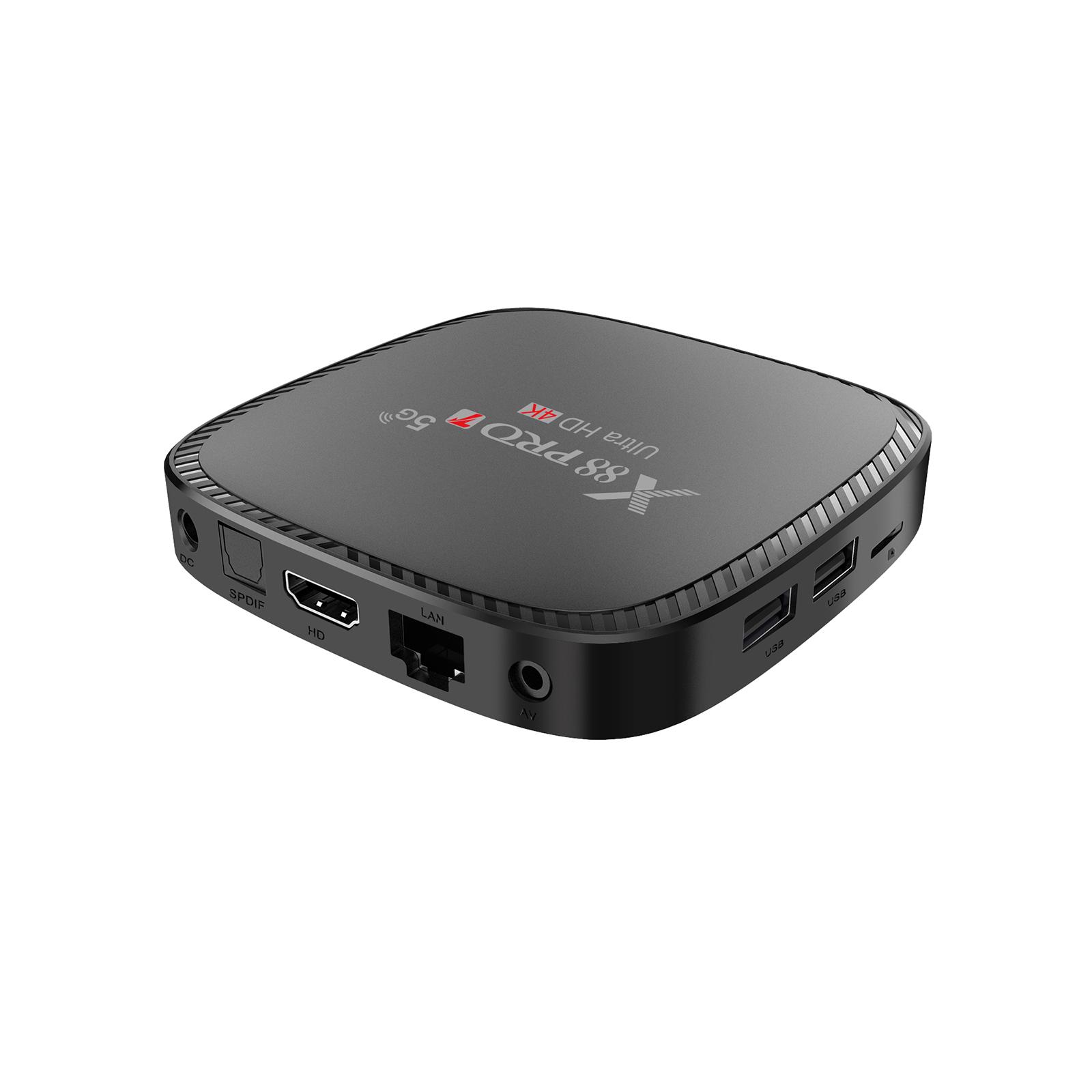Hộp TV Box thông minh X88 PRO T Android 10.0, trình phát UHD 4K, Quad-core H.265 VP9 2.4G / 5G WiFi băng tần kép 100M