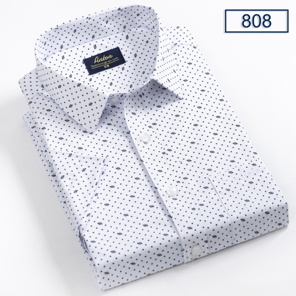 Mua Áo Sơ Mi Nam Công Sở Trung niên Ngắn tay Họa Tiết Chấm Bi Nhỏ Màu Trắng Vải Cotton thương hiệu Anton 808 - 39 tại Sơ mi Anton Mua Áo Sơ Mi Nam Công Sở Trung Niên Ngắn Tay Họa Tiết Chấm Bi Nhỏ Màu Trắng Vải Cotton Thương Hiệu Anton 808 - 39 Tại Sơ Mi Anton