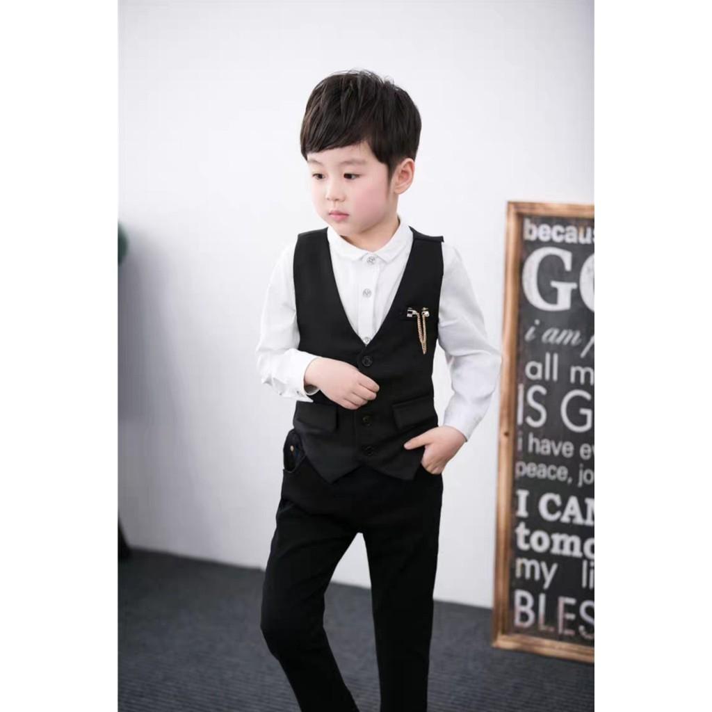 Áo vest gile công tử cho bé trai chụp ảnh, đi chơi, diện Tết