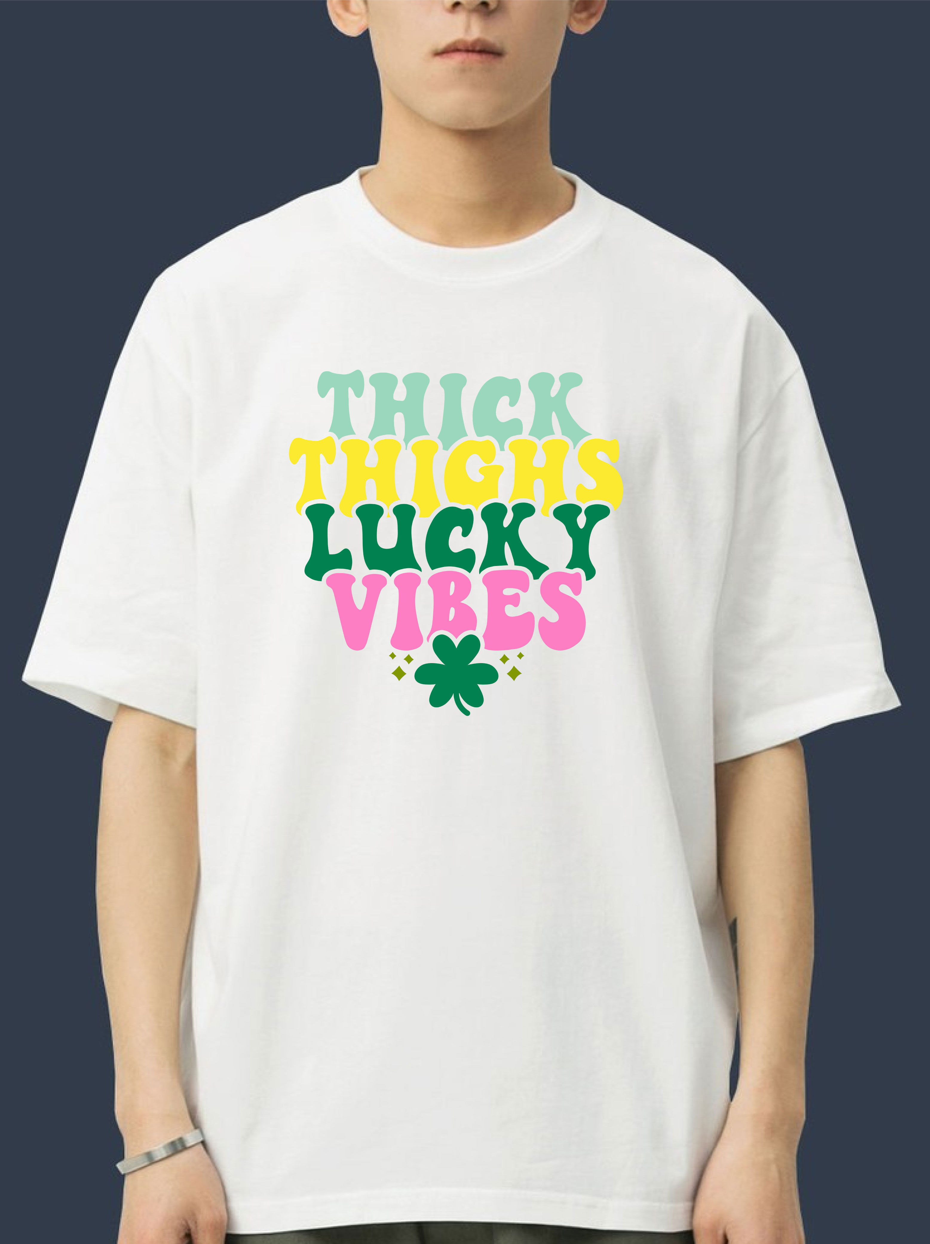 Áo T-shirt Thick Thigh Lucky Vibes Giabaco TS013 Classic