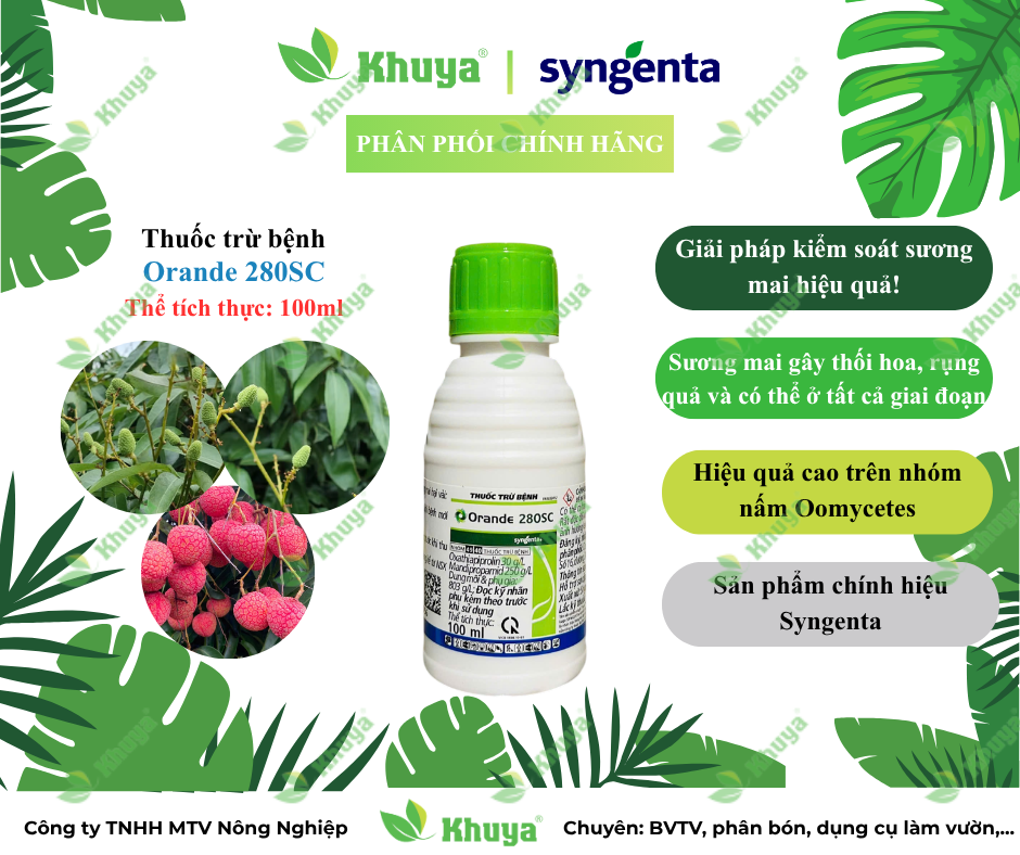 Thuốc trừ bệnh Syngenta Orande 280SC (chai 100ml) Chuyên gia Sương Mai