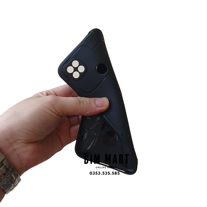 Ốp lưng Auto Focus dành cho Xiaomi Redmi 10A silicon vân da - Hàng Nhập Khẩu