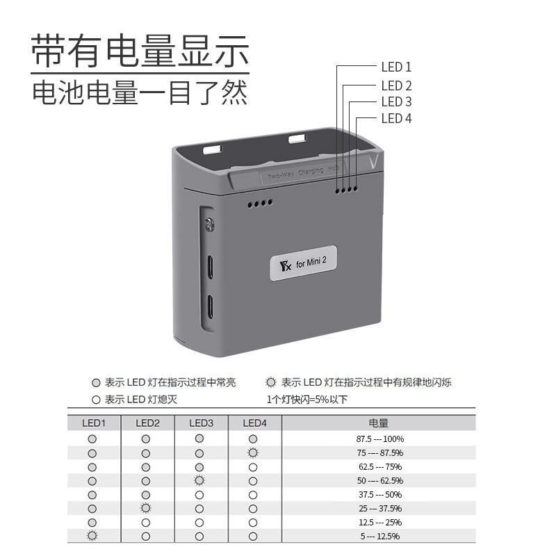 Cho DJI Mini 2 / Mini 2 SE Sạc Nhanh 2 Chiều Mini SE Pin Quản Gia Di Động Dây Nguồn Cho DJI Mini 2 SE Phụ Kiện