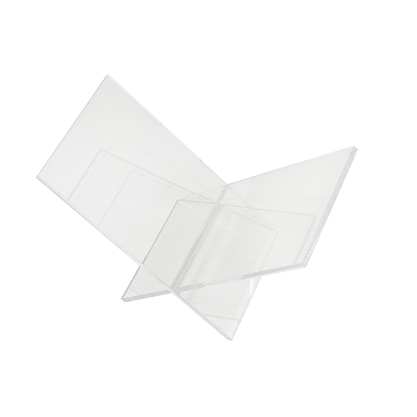 Acrylic Book Reading Holder for Desk Display Storage Shelf Open Book Stand