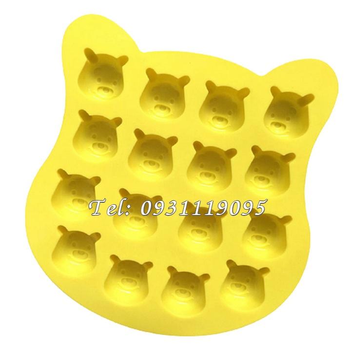 Khuôn silicon 16 Gấu Pooh – Mã số 1453