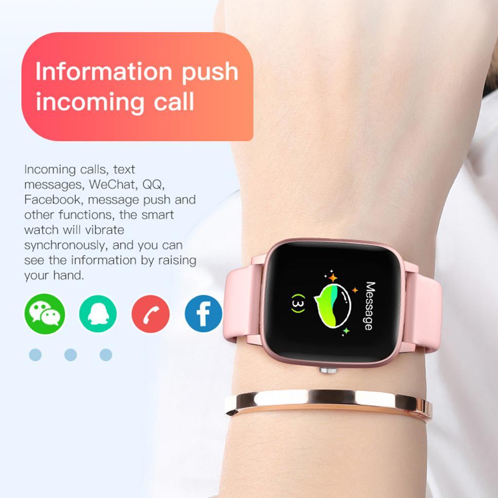 Smart Watch Bluetooth Heart Rate Blood Pressure Fitness Tracker Blue