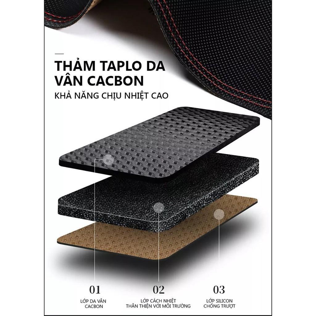 Thảm Taplo ô tô Vinfast Fadil Da Vân Carbon Cao cấp - Hàng chuẩn loại 1- Giá tận xưởng