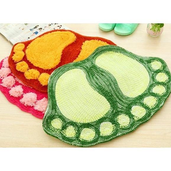 Thảm lau chân, chùi chân siêu thấm hình bàn chân tạo cảm giác êm ái và sạch sẽ