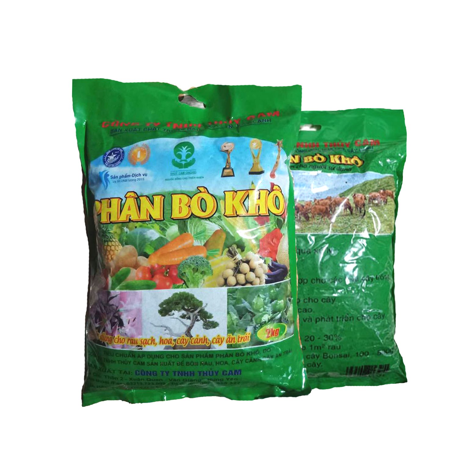 Combo 2 túii Phân bò khô giàu dinh dưỡng, đã xử lý sạch nấm bệnh chuyên dùng cho rau sạch, hoa cây cảnh