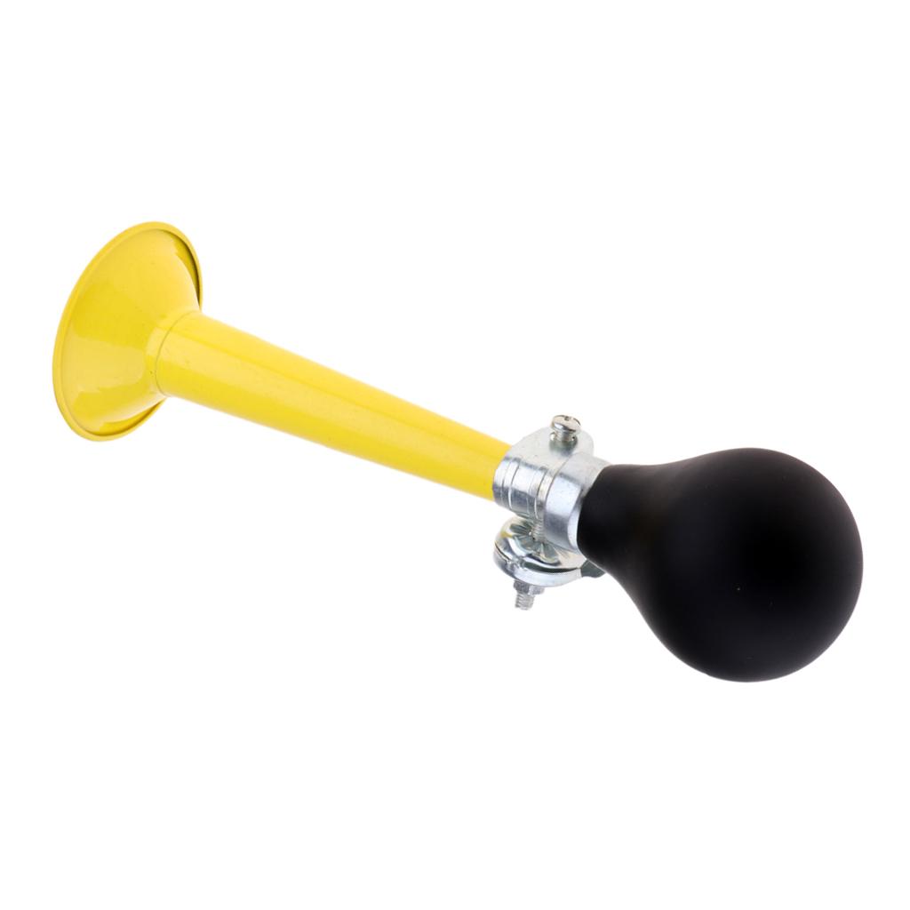 Bike Cycling Air Horn Hooter Bell Straight Horn Squeeze Rubber Bulb Silver