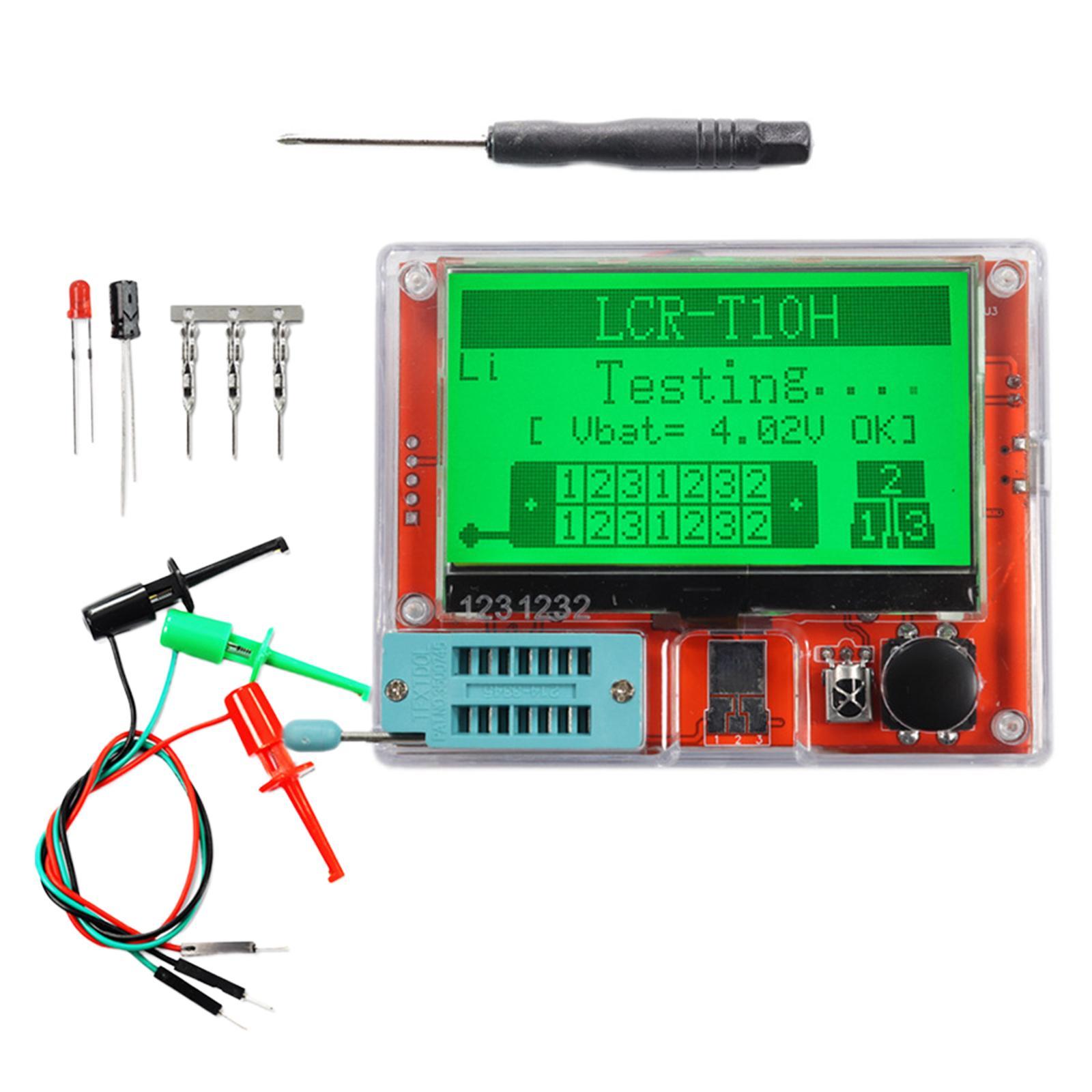 Mos Esr Meter, Multifunction Meter Graphical Tester Meter, T10H Transistor Tester for Capacitance, Inductance Igbt Triode mos