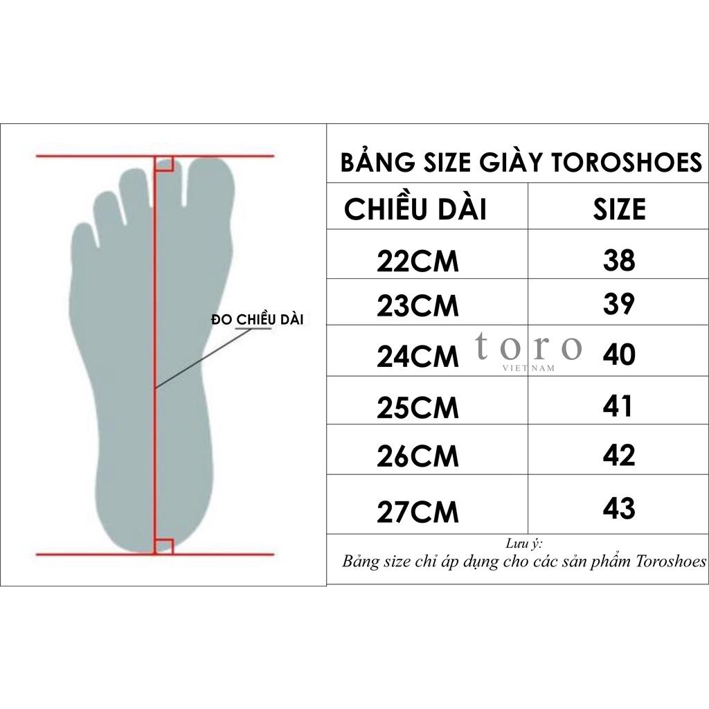 Giày Sục Nam Da Pu Cao Cấp Toroshoes Da Lộn + Đai Khóa Mã M650