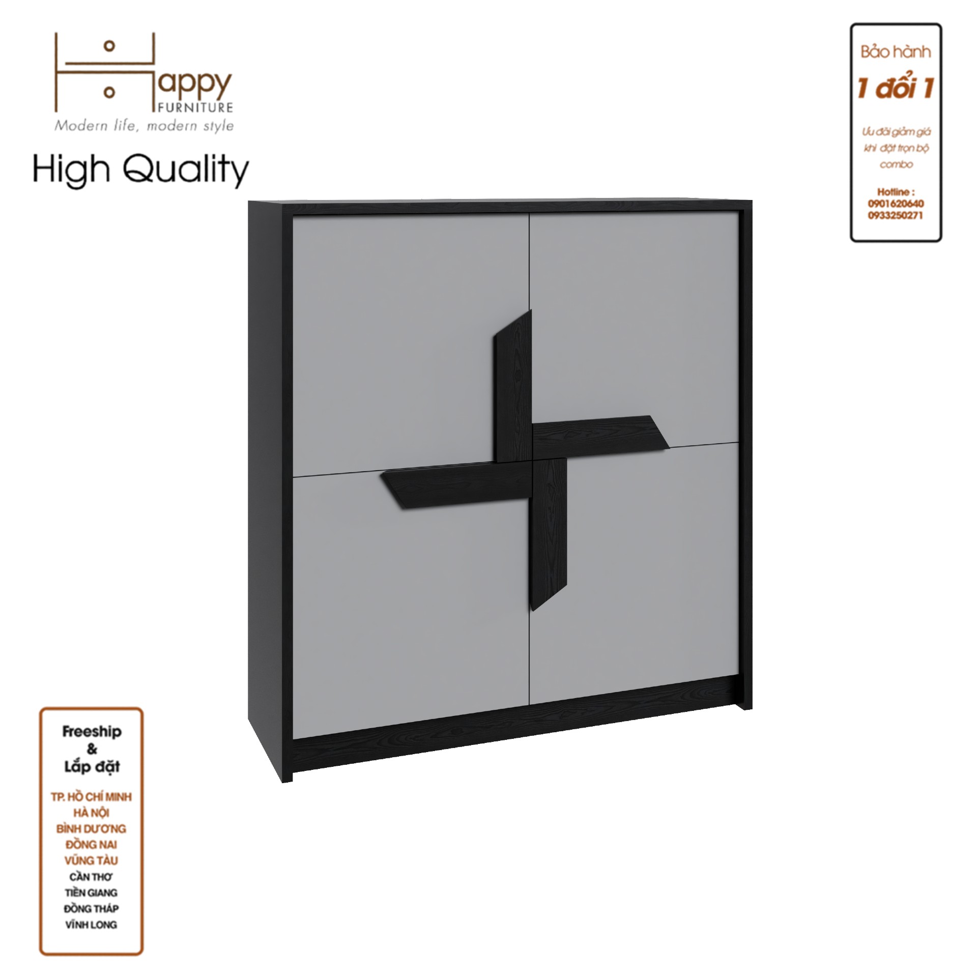 [Happy Home Furniture] PONIX, Tủ lưu trữ 4 cánh mở, 82cm x 32cm x 90cm ( DxRxC), TCM_115