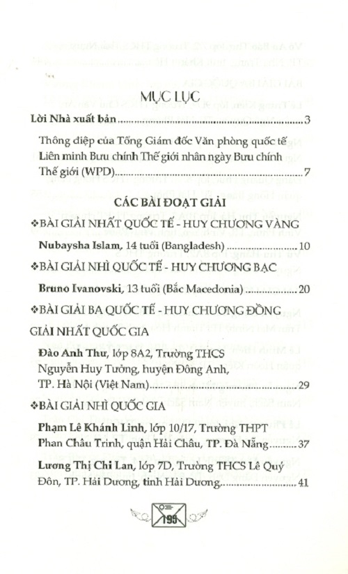 Những Cánh Thư Truyền Cảm Hứng Đẩy Lùi Đại Dịch Covid-19 (Các bài đoạt giải cuộc thi Viết thư quốc tế UPU lần thứ 50)