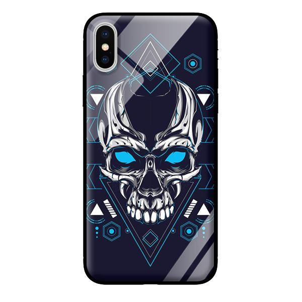 Ốp lưng kính cường lực cho iPhone XS Đầu Lâu - Hàng chính hãng