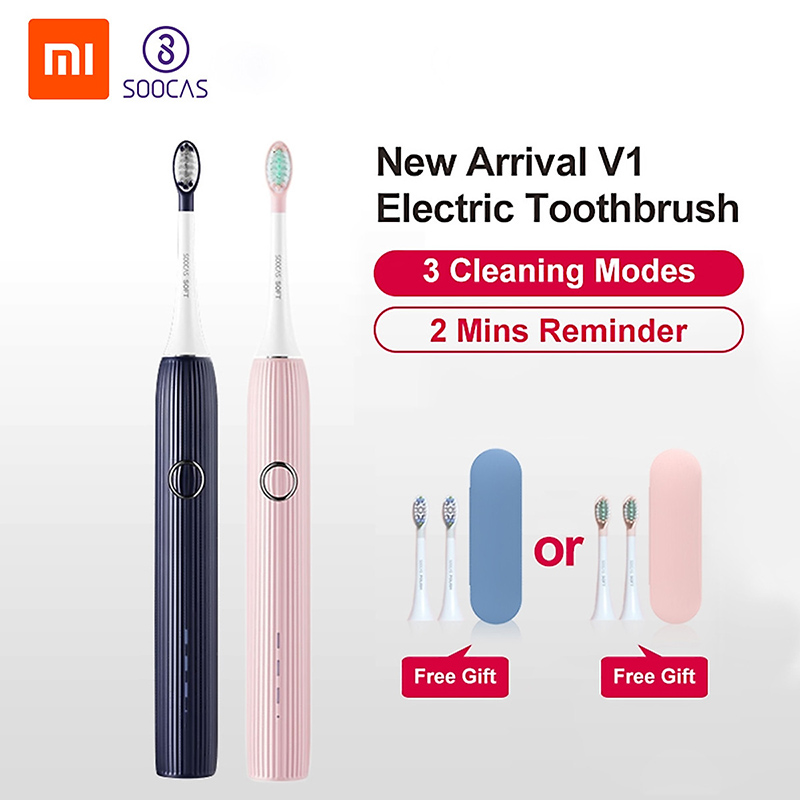 Bàn chải đánh răng điện Xiaomi SOOCAS V1 Sonic Bàn chải đánh răng tự động siêu âm Type-c có thể sạc lại 3 chế độ Không thấm nước