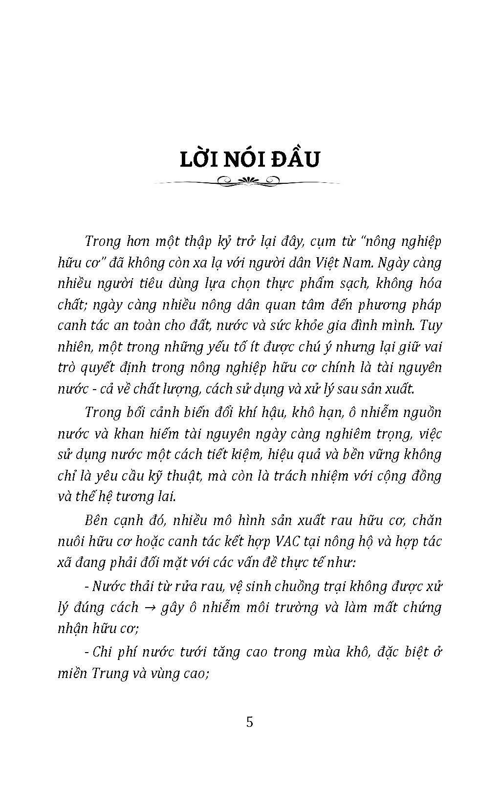 Nông Nghiệp Hữu Cơ - Canh Tác Tiết Kiệm Nước Và Xử Lý Nước Thải