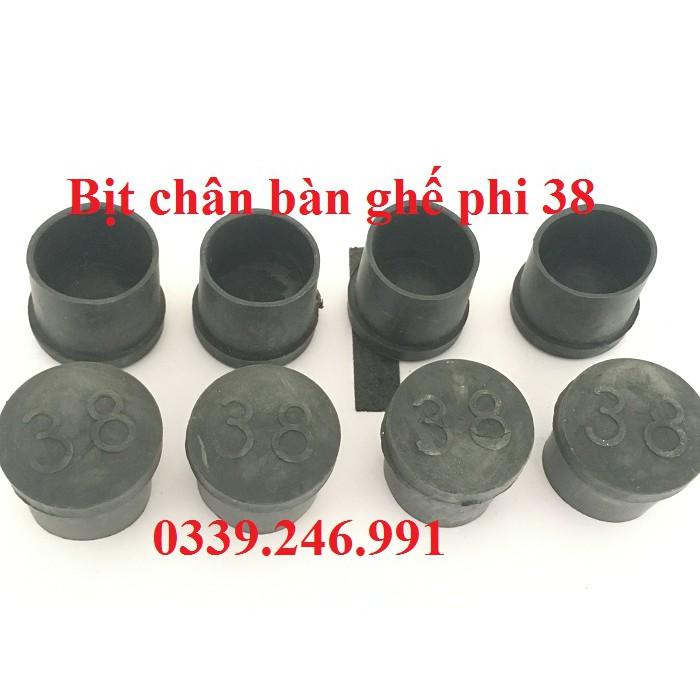 Bộ 20 chiếc chân đế, chụp cao su bịt chân bàn ghế, ống  hộp phi 38_bịt ngoài