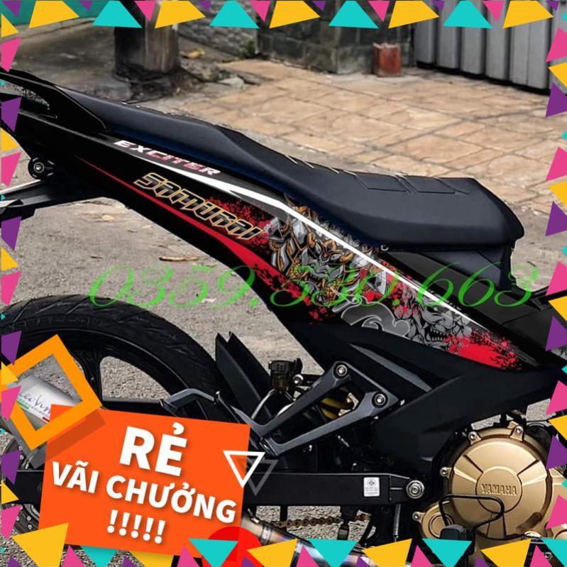 Tem rời Samurai đỏ cho Exciter 150 đen