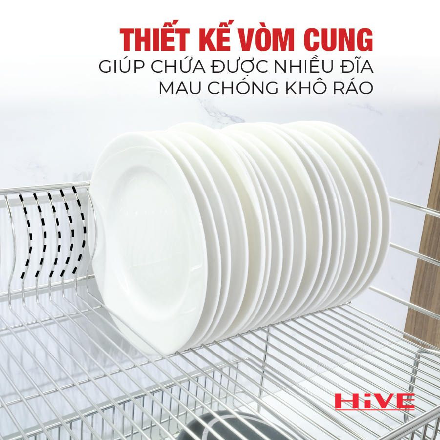 Kệ (giá) để chén bát HiVE DG Big 2 tầng inox 304