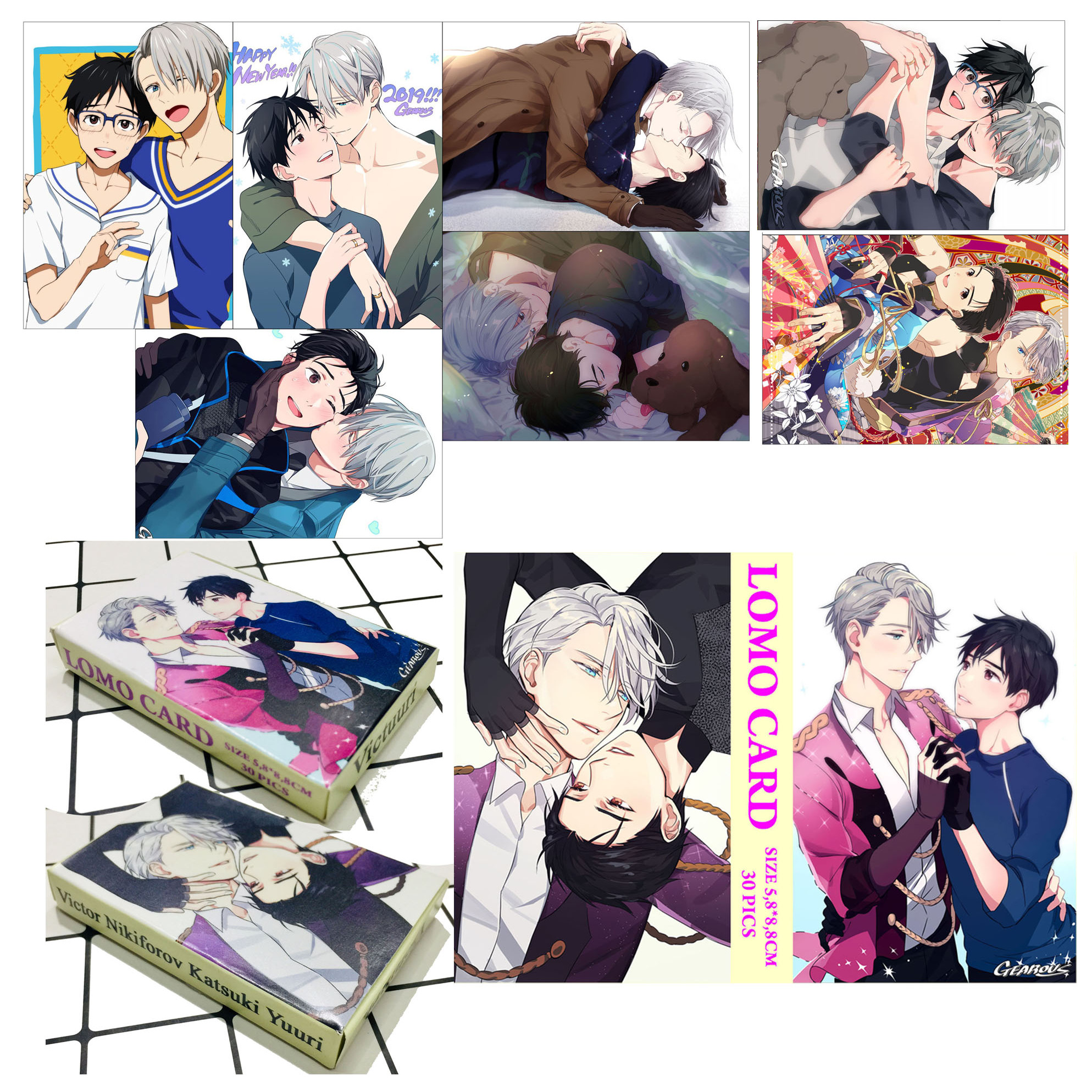 Hộp ảnh lomocard Yuri!!! On Ice set 30 tấm ảnh khác nhau