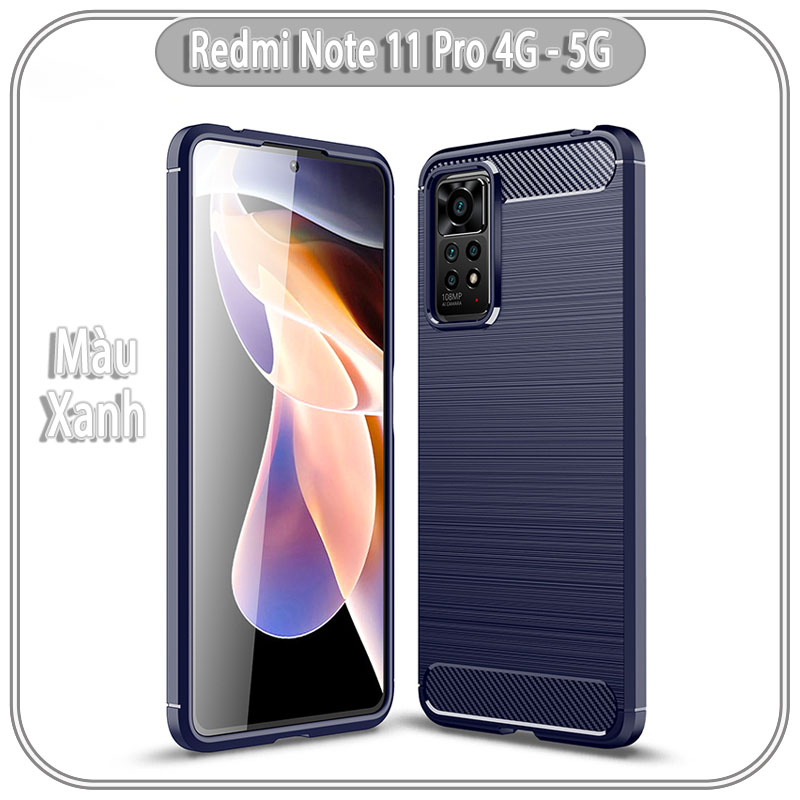 Ốp lưng cho Xiaomi Redmi Note 11 Pro 4G - 5G, vân phay xước, hạn chế bám vân tay, 4 góc chống sốc