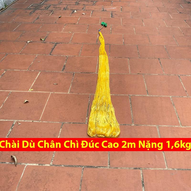 Chài Quăng Cá Truyền Thống Bằng Dù Chân Chì Đúc Cao 2m -2m5