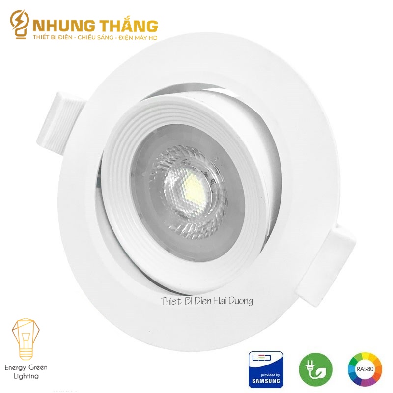 ĐÈN LED ÂM TRẦN DOWNLIGHT RẠNG ĐÔNG MODEL D AT02 XG 76/6.5W - THAY ĐỔI ĐƯỢC GÓC CHIẾU