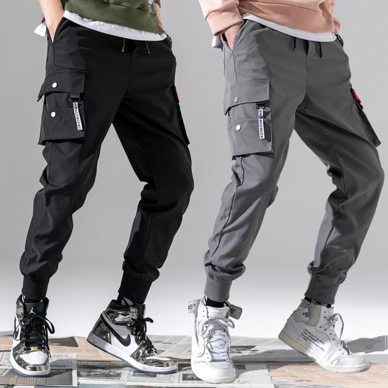 Quần kaki jogger Túi Hộp nai Dài Bo Gấu - Chất Vải Kaki Kiểu Thể Thao UNISEX Hai Màu Đen, xám. 03x