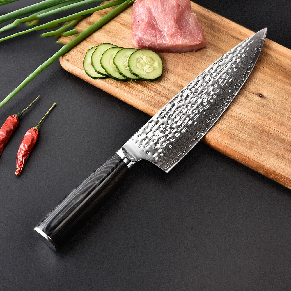 DAO BẾP NHẬT BẢN GYUTO THÉP DAMASCUS MÃ E1DT119