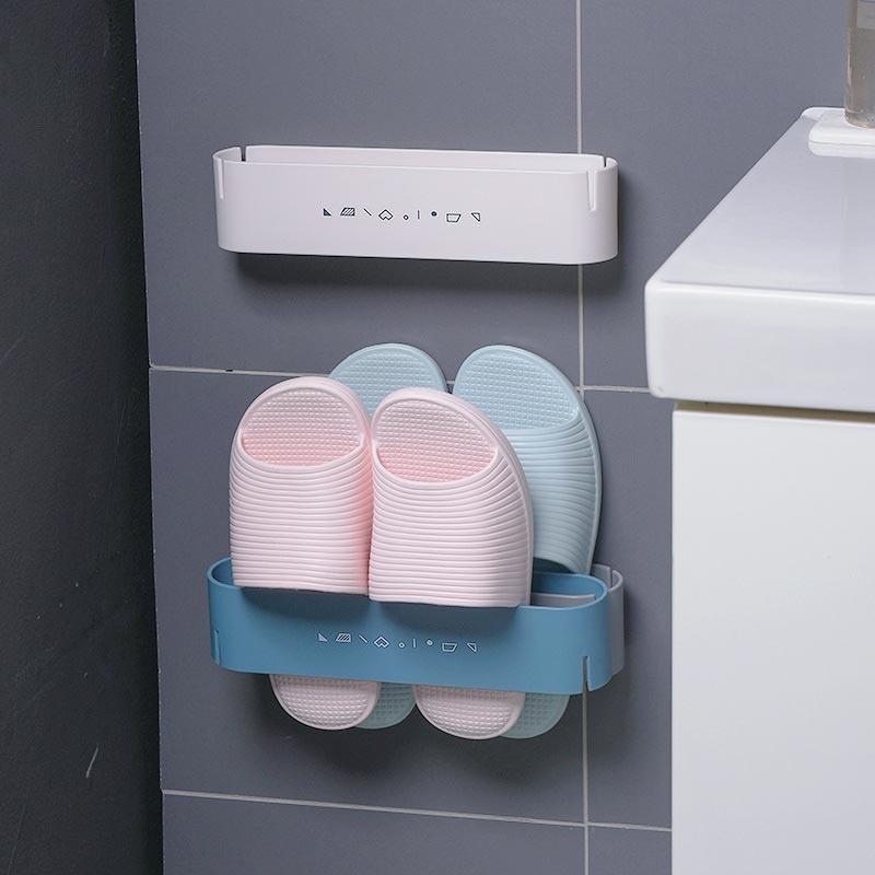 Creative Shoe Rack Pure Color Living Room Bathroom Hanging Rack Wall Suction Shoe Can Be Combined Shoe Rack