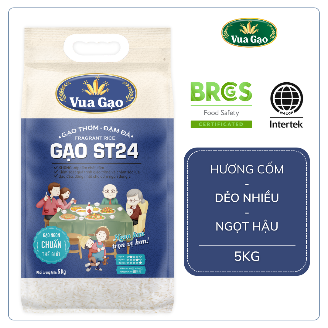 GẠO THƠM VUA GẠO ĐẬM ĐÀ ST24 5KG