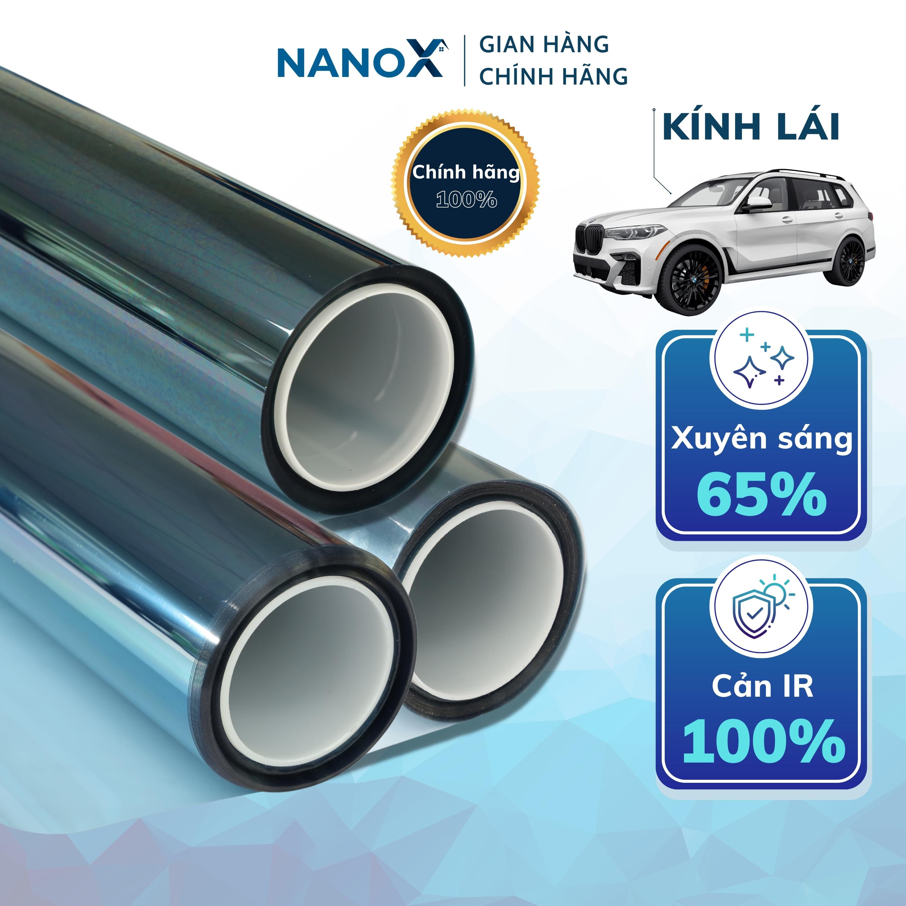 Phim cách nhiệt kính lái ô tô chống nắng nóng, giảm chói, tầm nhìn sáng rõ NanoX