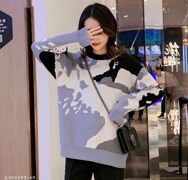 Áo len loang cho con bú ảnh thật