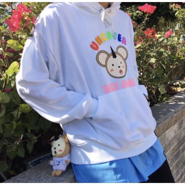 Áo hoodie nam nữ Uncover Sici Bear Unisex Form Rộng Ulzzang