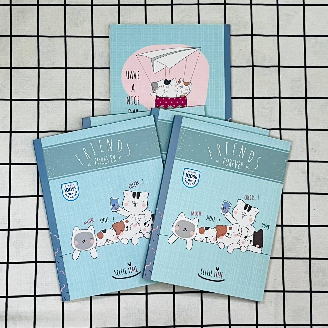 Tập Học Sinh 96 Trang Định Lượng 100 KN - Cute Cats - Vanlangbooks