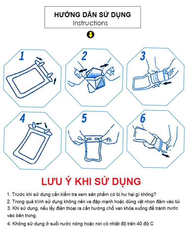 Túi Chống Nước, Bảo Vệ Cho Điện Thoại Đi Du Lịch Loại Cao Cấp