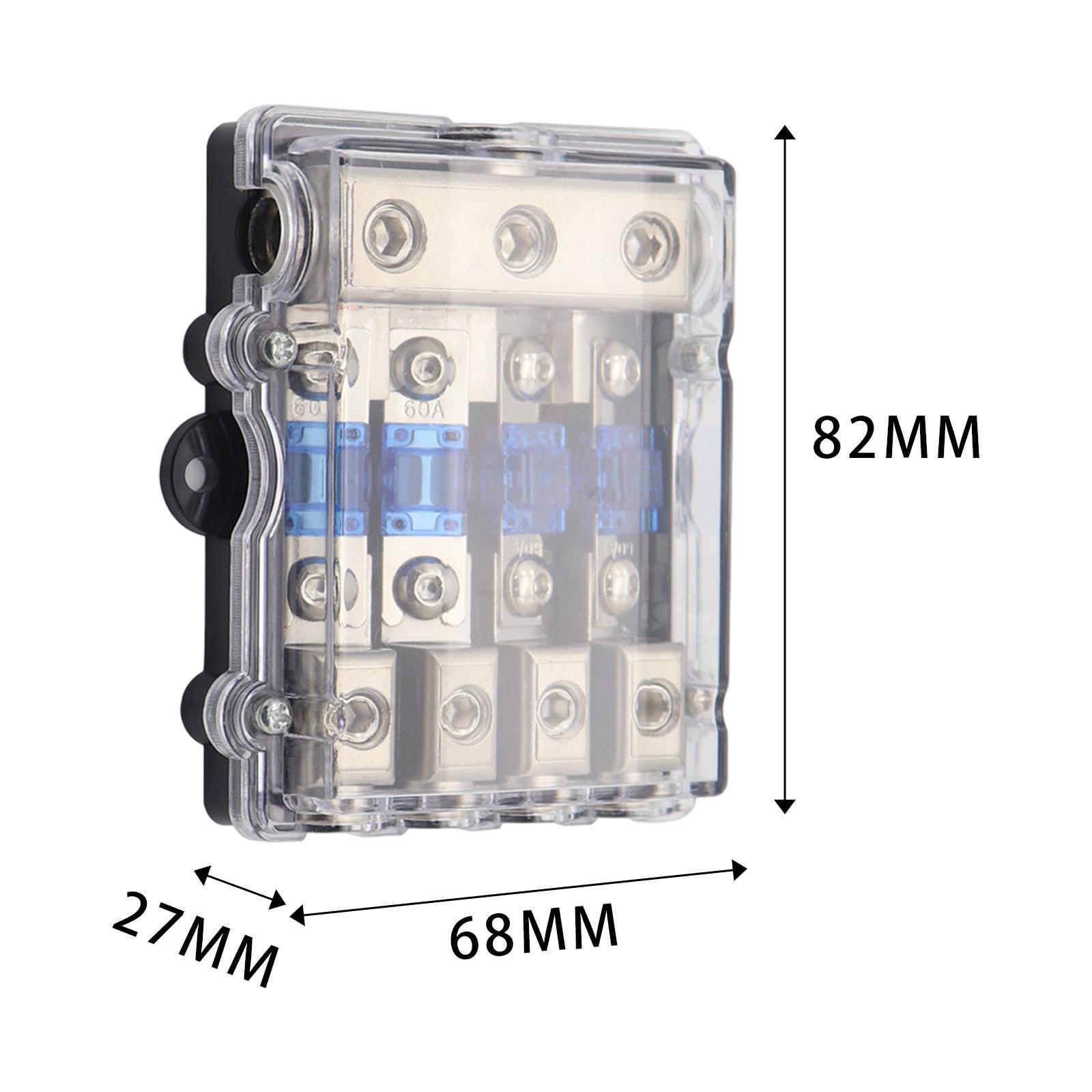 Fused Power Distribution Block Set Fuse Box Anl Fuse Holder Automotive Accessories for Auto Boat Stereo Amp Replacements