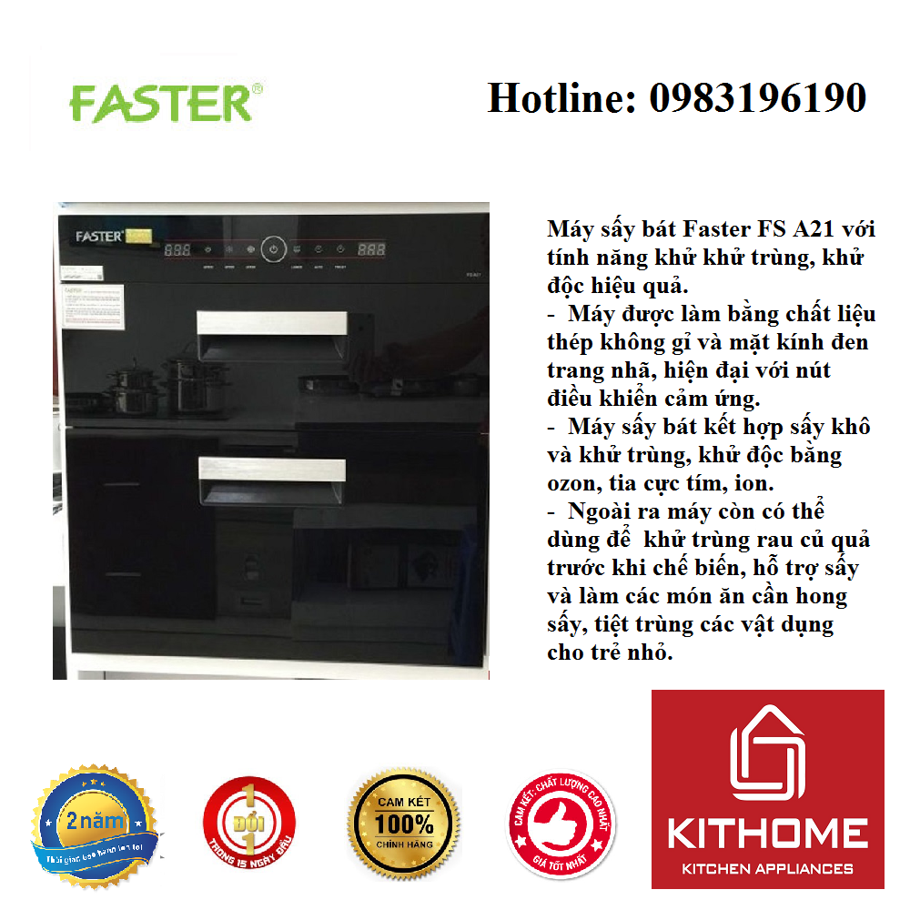 MÁY SẤY BÁT FASTER FS A21 - HÀNG CHÍNH HÃNG