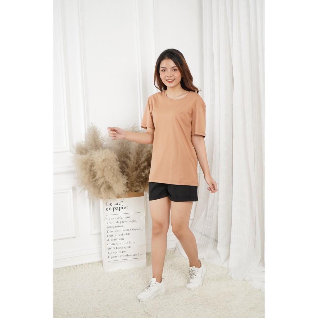 Áo thun cổ tròn dáng rộng Free size -Sooyoung- Cotton 100%