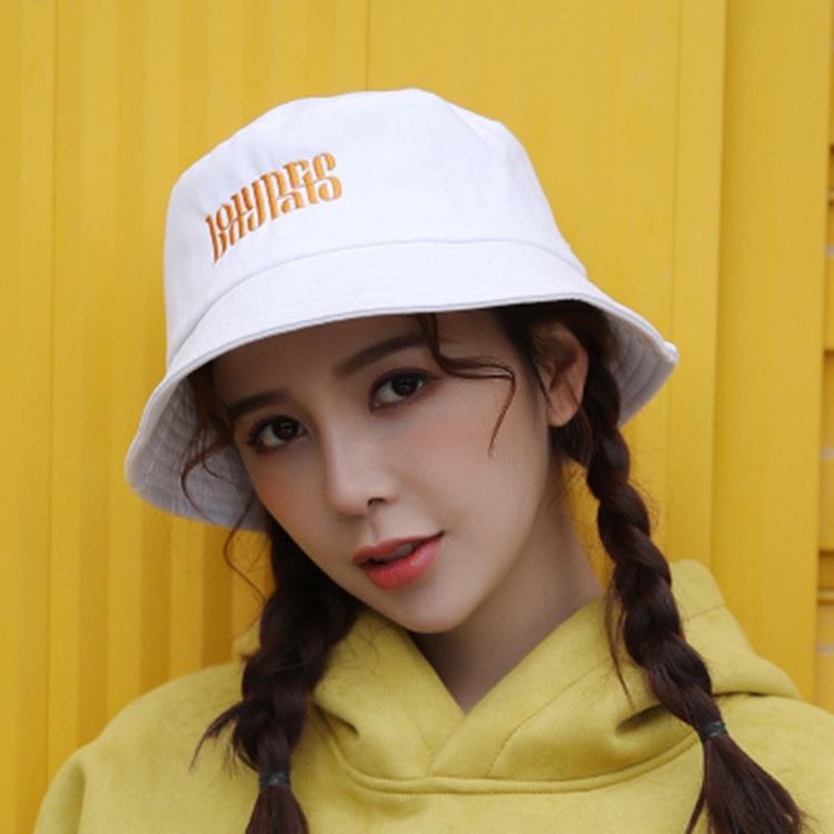 Mũ bucket ulzzang chữ thái in nổi hot trend dày dặn form chuẩn