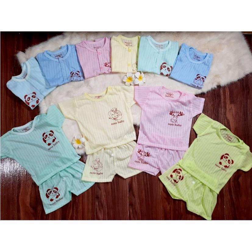 Combo 5 bộ quần áo cotton giấy cho bé mặc hè cực chuẩn