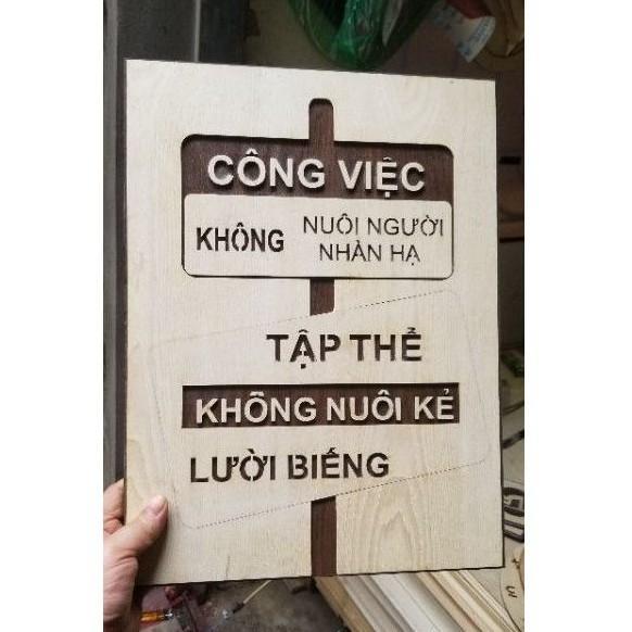 Tranh Gỗ Treo Tường Khắc Lase Treo Văn Phòng