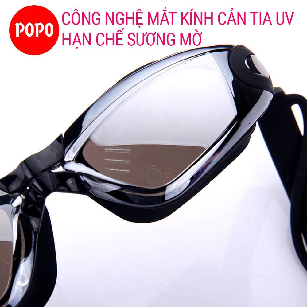 Kiếng bơi người lớn tráng gương POPO 1940 cho nam, nữ trẻ em, cho bé trên 8 tuổi cản tia UV