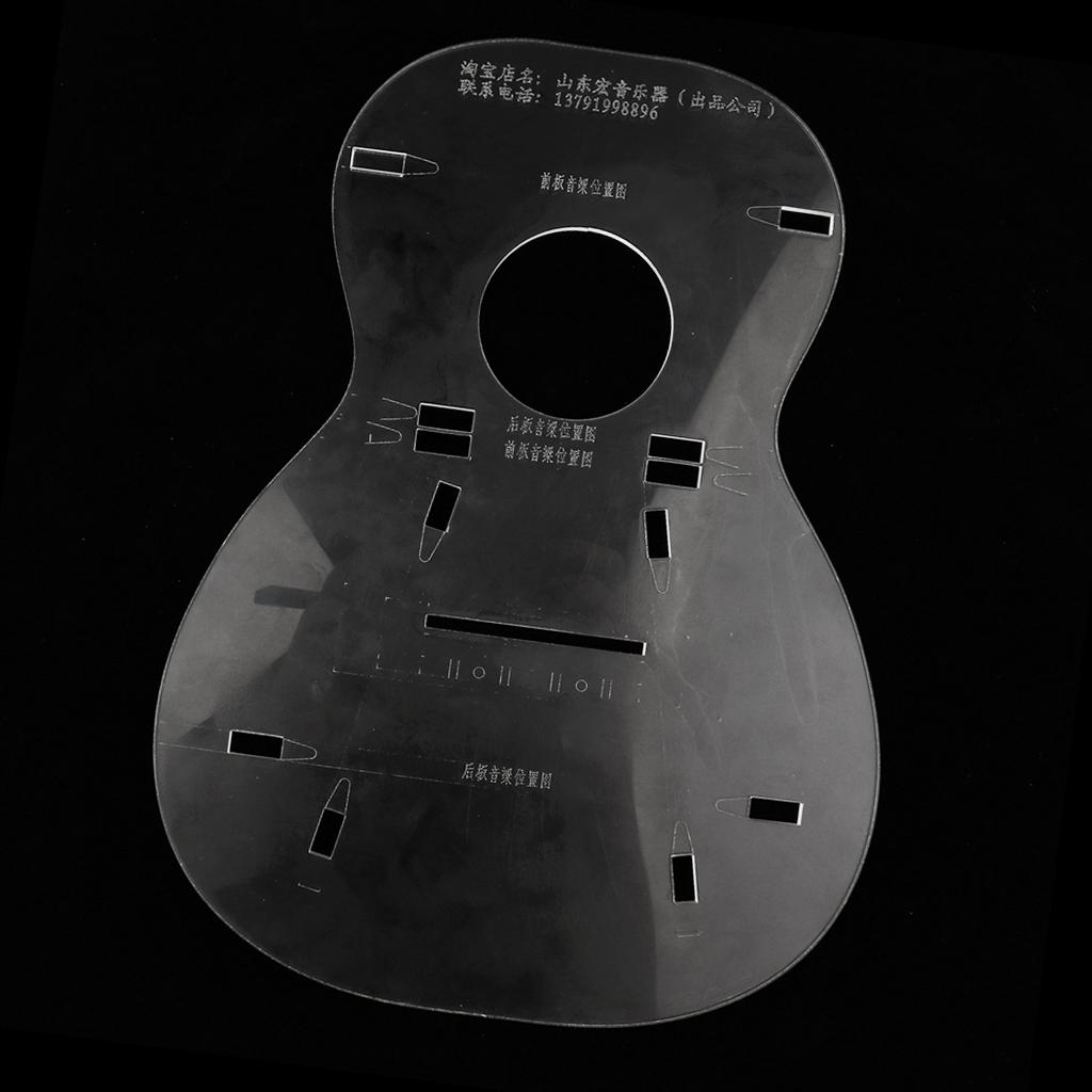 23inch Transparent Ukulele Uke Acrylic Body Template for Guitar DIY