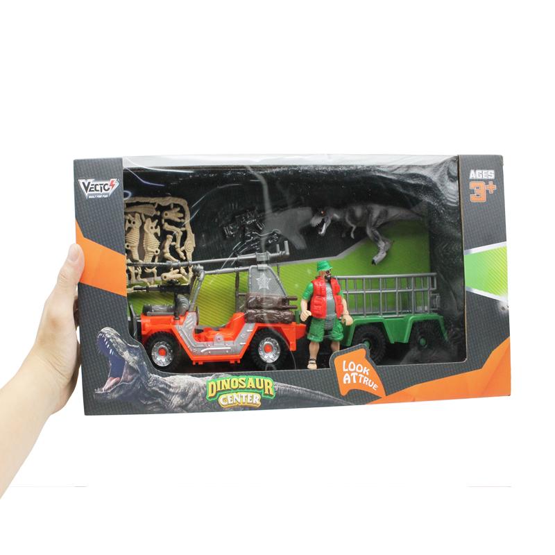 Bộ Đồ Chơi Trung Tâm Nghiên Cứu Khủng Long - Xe Jeep Lớn - Vecto DN7738A
