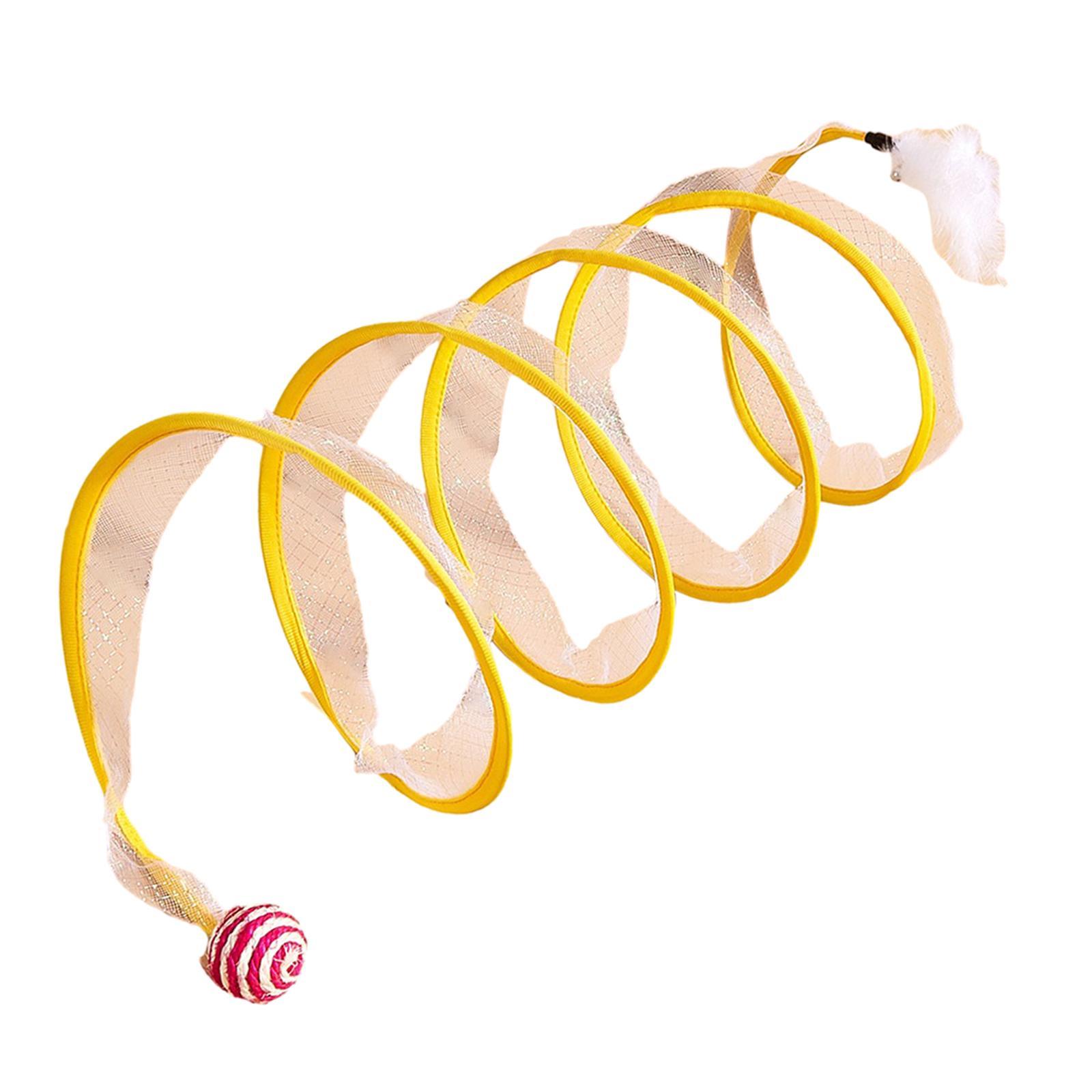 Cat Toy Cat Tunnel Toy Collapsible Spiral Tunnel Portable Cat Runway Pet Toys for Bunny Small Animals Kitten Cat