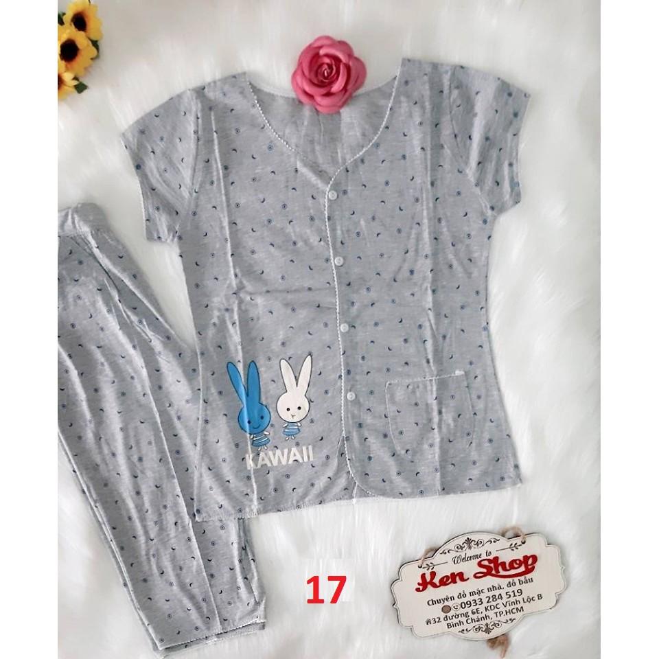 Đồ bộ cotton xịn, quần lửng có túi , ảnh thật